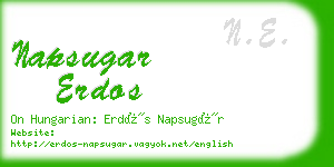 napsugar erdos business card